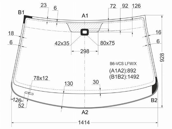 Стекло лобовое  Volkswagen Passat