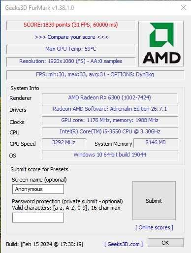 Placa video Low Profile Sff Gaming AutoCAD Dell RX 6300 2Gb DDR6