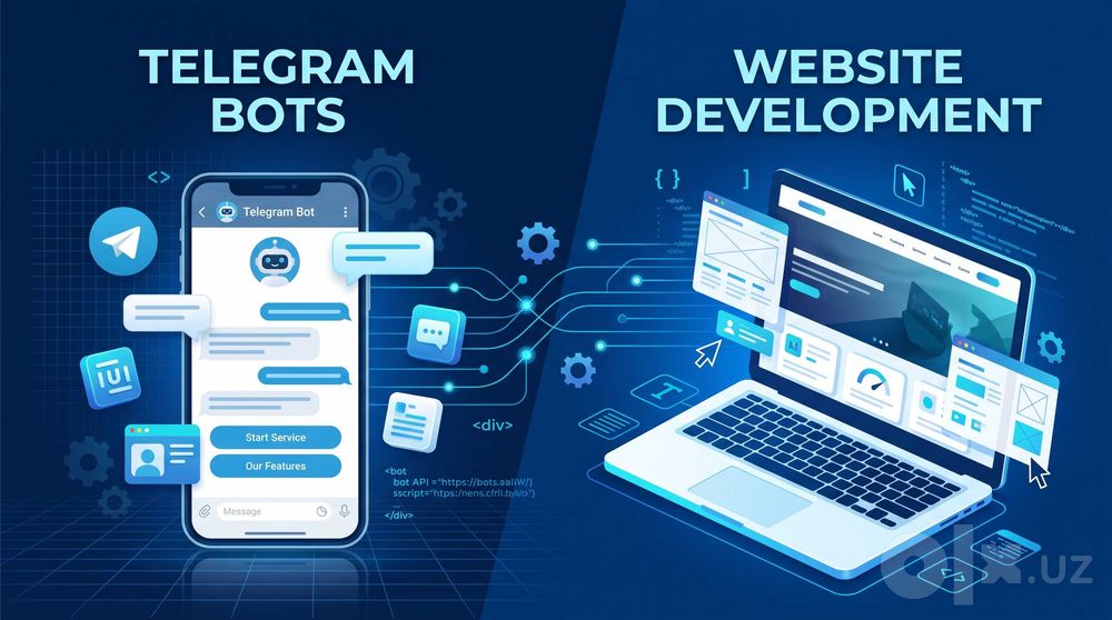 Professional Telegram bot va zamonaviy vebsaytlar tayyorlab beraman
