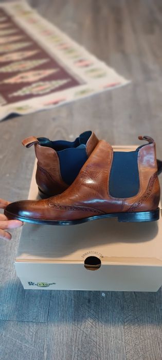 Ghete Chelsea Melvin & Hamilton „Jessy 4” din piele, mărimea 42 (Maro/Cognac)