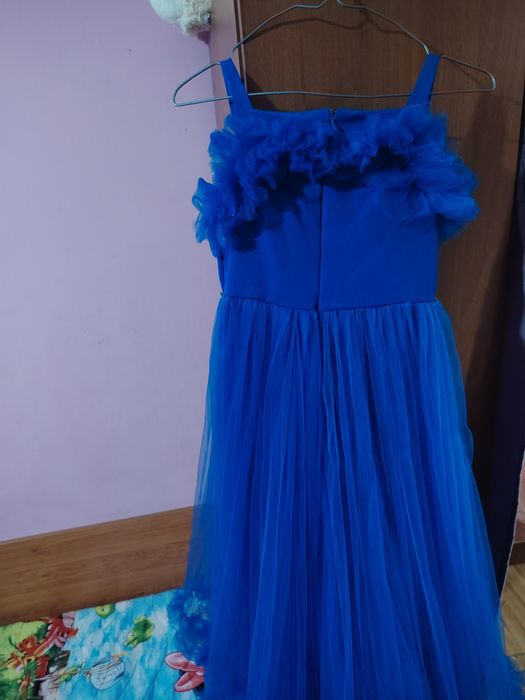 Официална Рокля синя за принцеса от 8 до 10г.