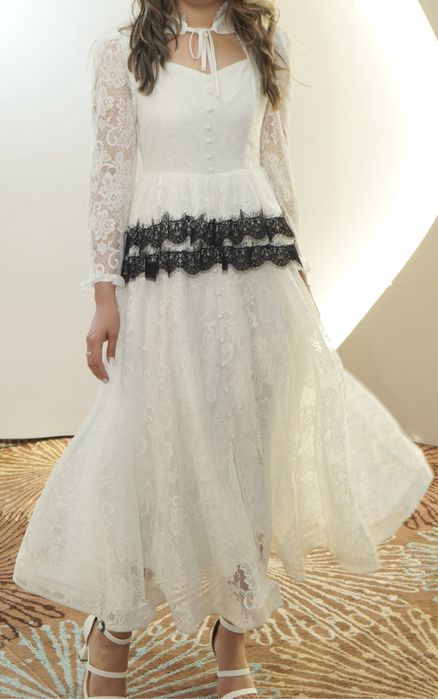 Платье белое французское