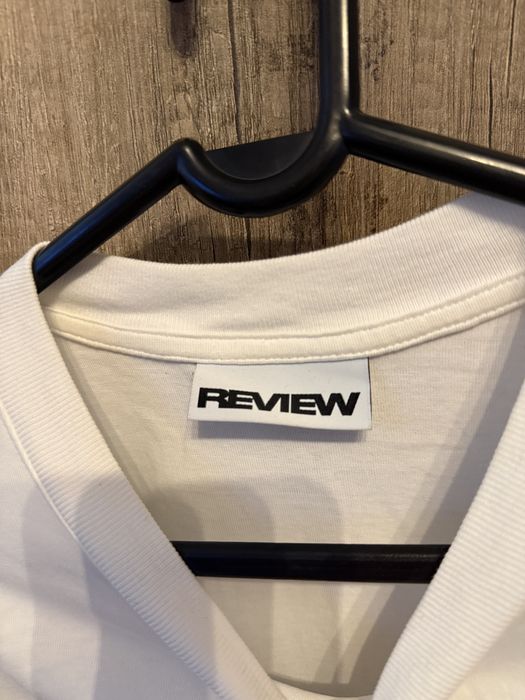 tricou review alb