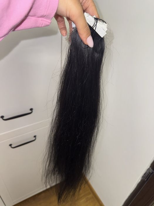 Extensii brunete, calitate premium, virgine, rusești, peste 60 cm