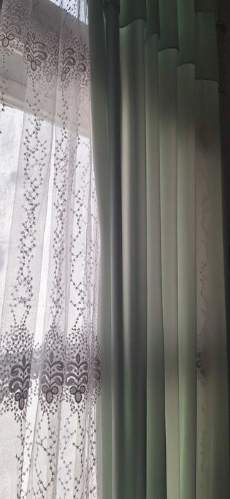 Пердета завеси тънки и плътни,  зелени