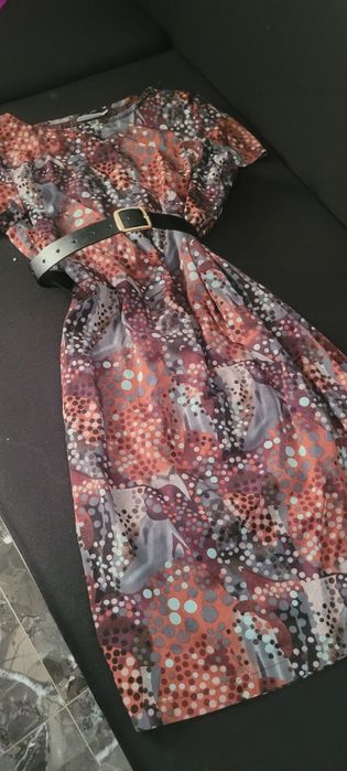 Rochie pana la genunchi maro mărimea M