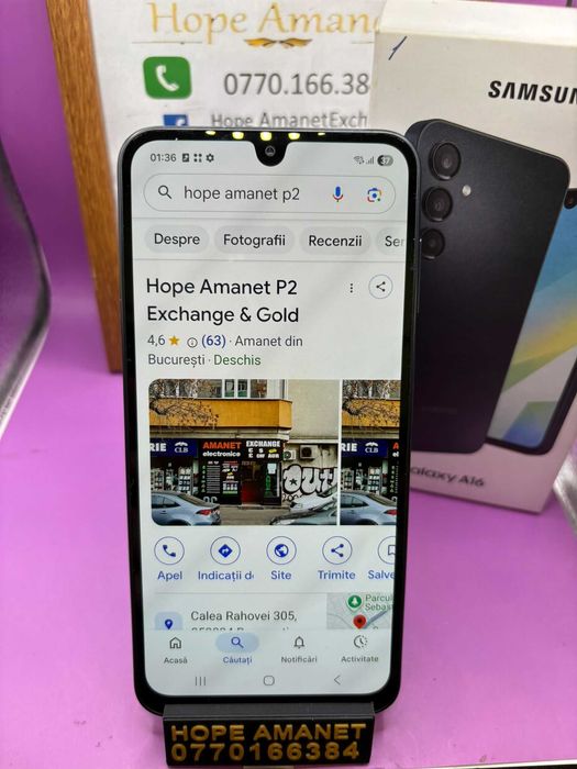 HOPE AMANET P2-Samsung a16 la cutie 128 GB/4 RAM