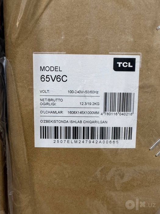 65 dyum zamonaviy smart tv — 4k sifat, kafolat, bepul dostavka