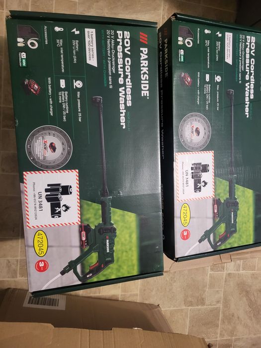 Нова Акумулаторна Водоструйка Parkside 20v