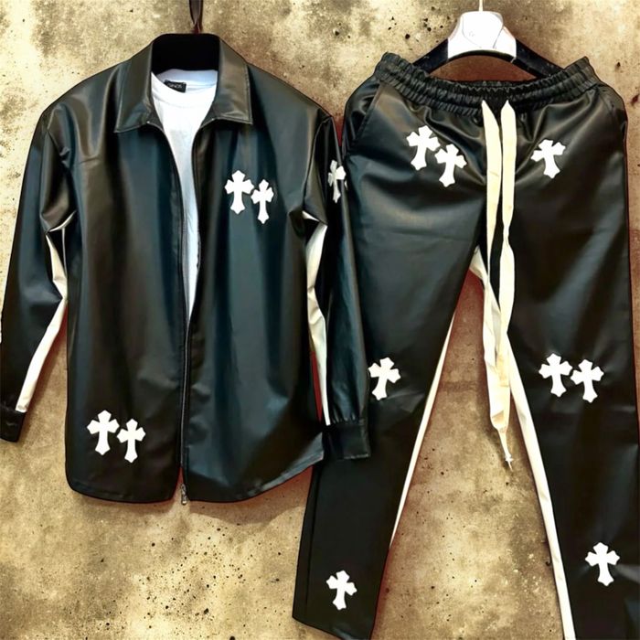 Compleuri Piele Camasa+ Pantalon! Casual Calitate TOP!