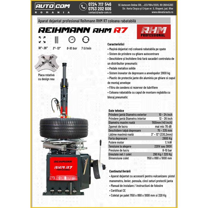Masina dejantat Reihmann RHM R7 Fara Brat