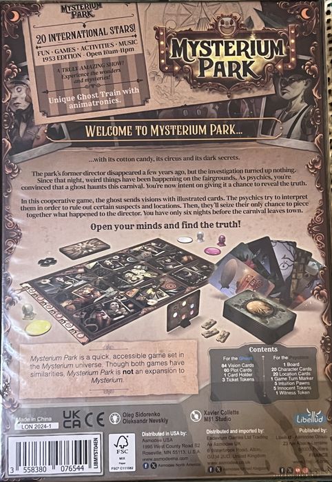 Настолна игра Mysterium Park - Семейна