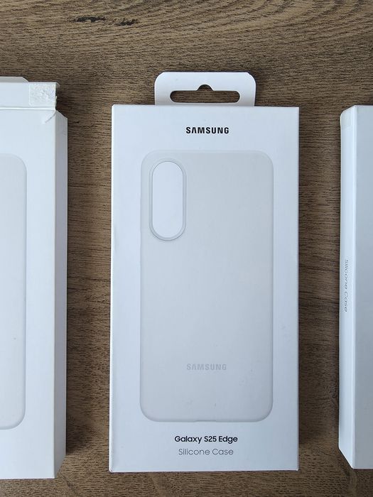 Samsung S25 EDGE husa alba silicon