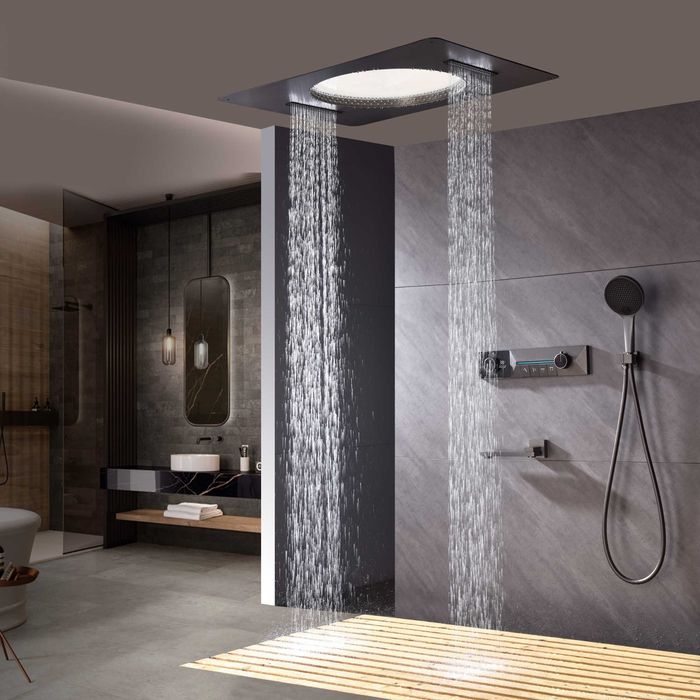 Дизайнерска душ система с таванен душ за вграждане Design D42