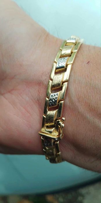 Златна гривна 14-карата 12.81 г 148.50лв грам