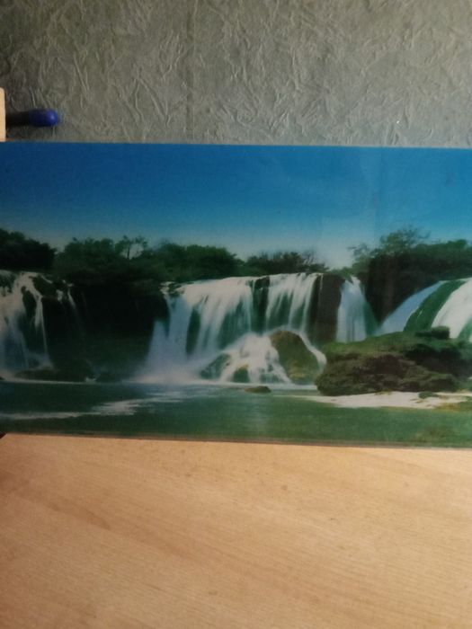 Для аквариума. Картина на стекле.