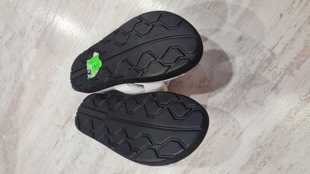 Дамски бели чехли, естествена кожа, Нови