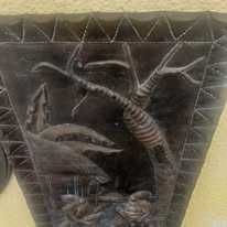 Tablou din cupru de exterior cu tenta africana