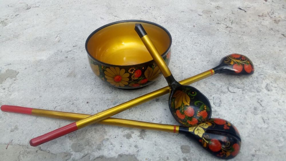 Хохлома. Ложки. Чашки.