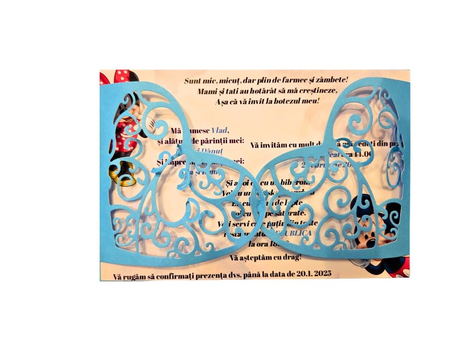 Invitatii pe diferite culori sau marimi