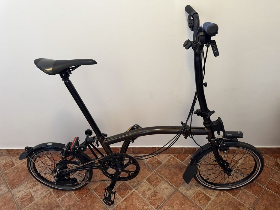 Brompton C line M6L Black Laquer - doar 250 km rulati!