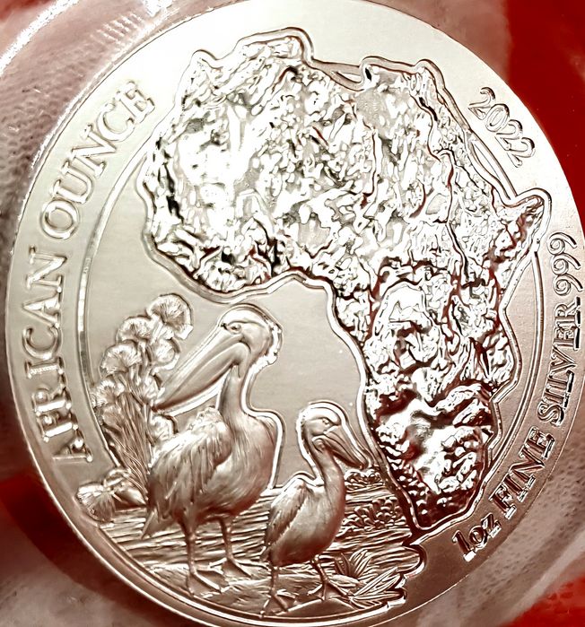 Ruanda Nautical Lunar African monede lingou argint 999