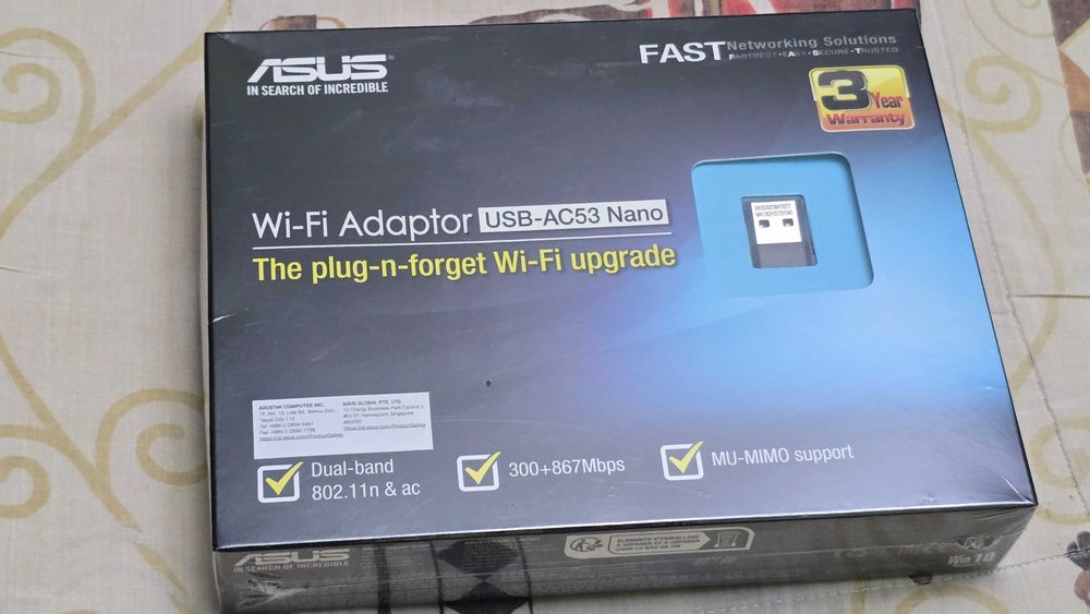 Wi-Fi Adaptor Asus USB-AC53 Nano Sigilat