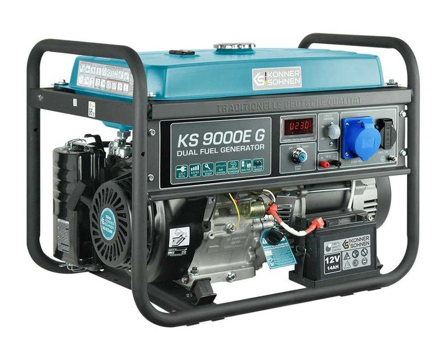Generator Curent pe Gaz/Benzina Könner & Söhnen KS 9000G, Putere 6.5kW