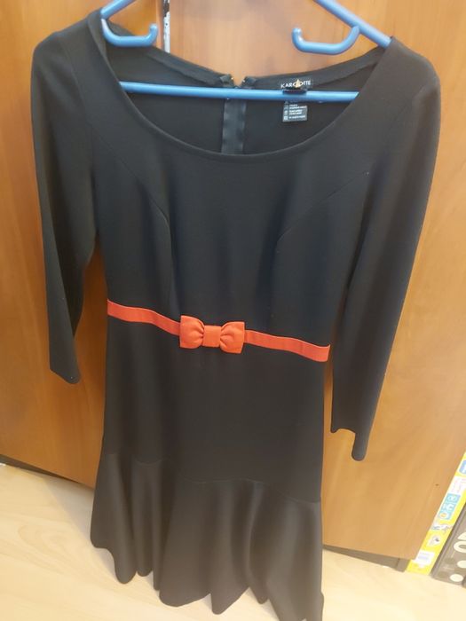 Rochie neagra stofa S