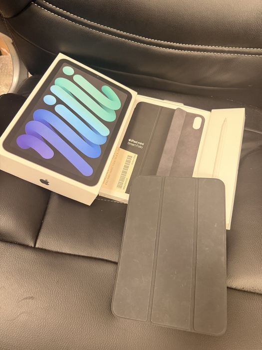 Apple ipad mini 6 64gb cu husa originala smart folio si apple pencil 2