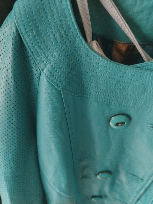 Тренч из натуральной кожи