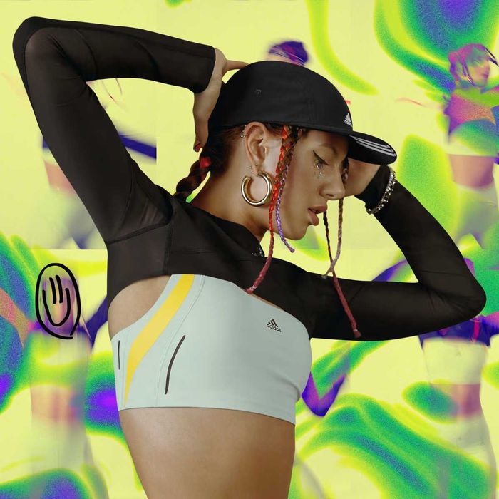 Bustiera Adidas HIIT 45 Seconds Bolero Aeroready Black/​Carbon M 12-14