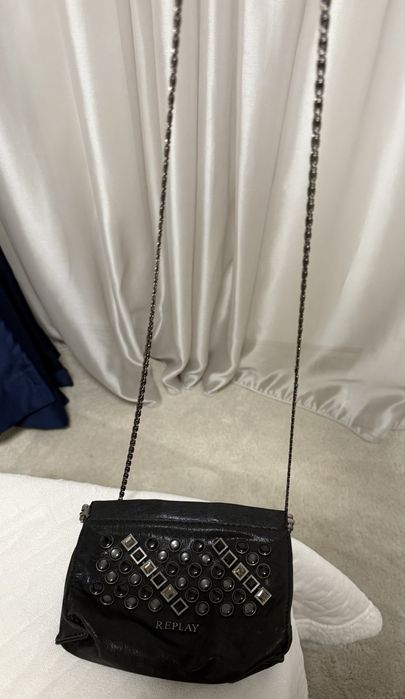 Оригинална чанта Replay с естествена кожа