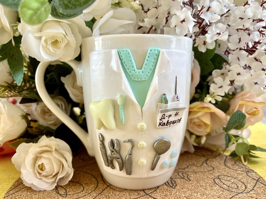 Чаша с полимерна глина за лекар/мед. сестра/здравен работник