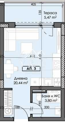 Продава се Едностаен апартамент в Пловдив, Тракия - 43 кв.м за 990 €/кв.м - Снимка #1