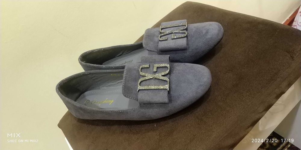 Мокасины темные серый