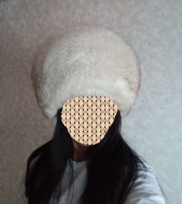 Шапка песцовая натуральная белая