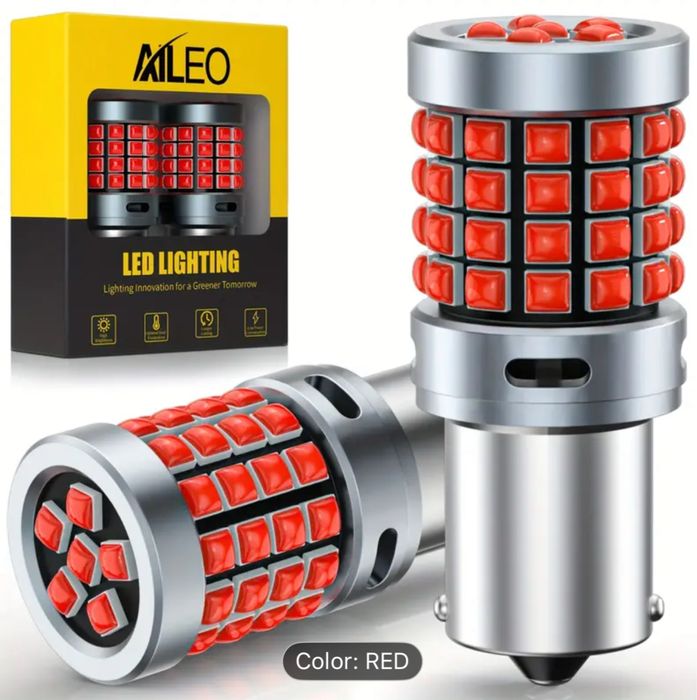 Leduri P21w rosii lampa frana 2 modele