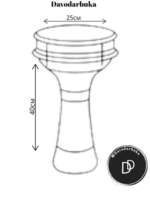 Професионална мраморно златна тарамбука Vatan 40x25см