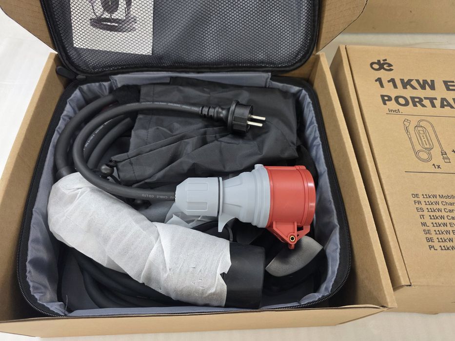 11kW 2-в-1 мобилна зарядна станция dé, Type 2, 7м, CEE 16A + шуко
