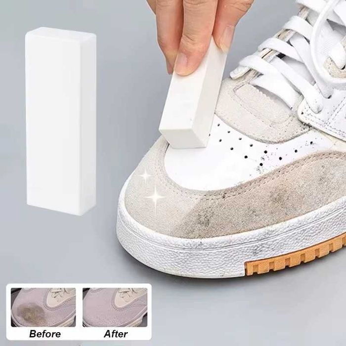 Гума за почистване на обувки маратонки Crep protect Eraser за петна велур кожа подметки бели обувки