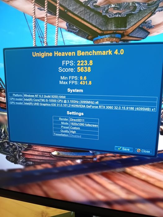Геймърски компютър i5 10500 rtx3060 12gb