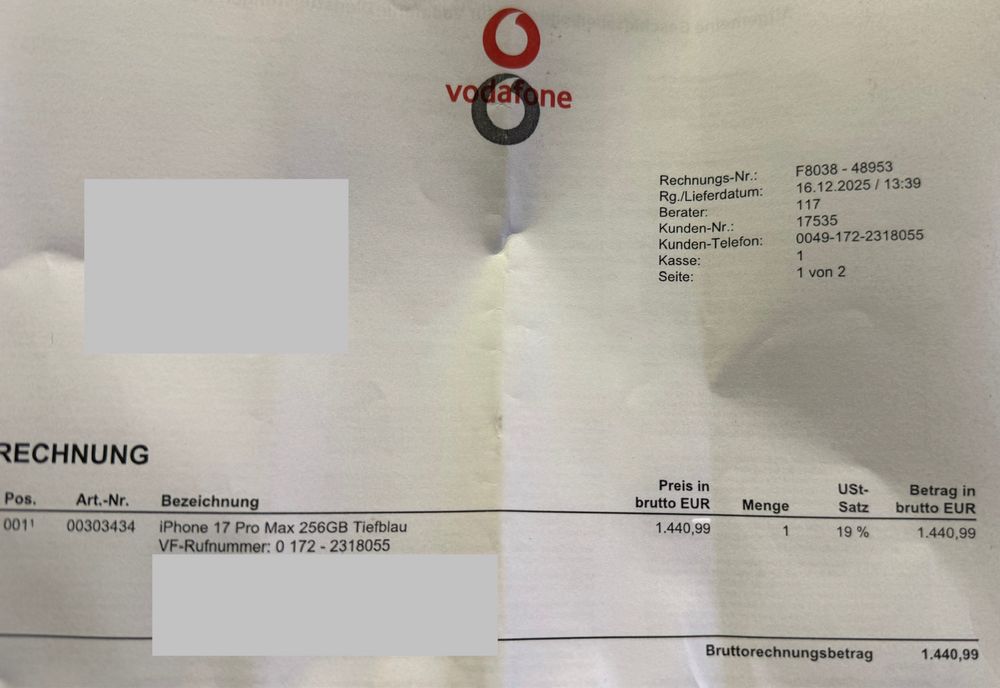 НОВ!!! Apple iPhone 17 Pro Max, 256GB, 5G, Deep Blue + адаптер Apple