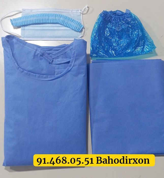 Стерильный комплект халат маска бахилла шарлотта простыня