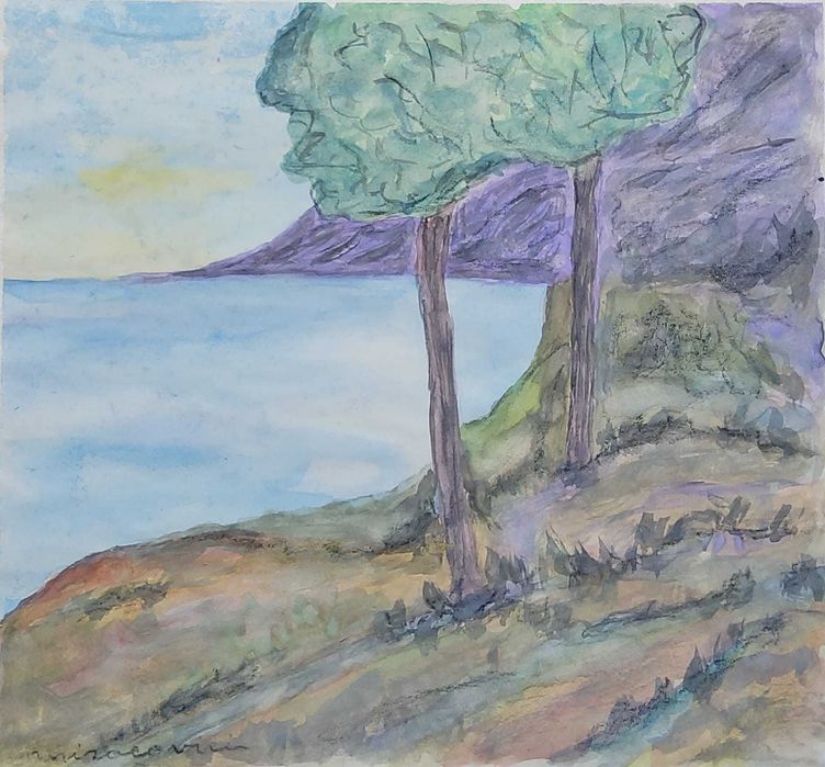 Paul Miracovici, Acuarelă pe carton, Semnat, Dimensiuni 18,5 x 20 cm