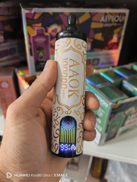 Vape 100.000 Puffs Narghilea Reincarcabil  Are Sunet Abur Mult