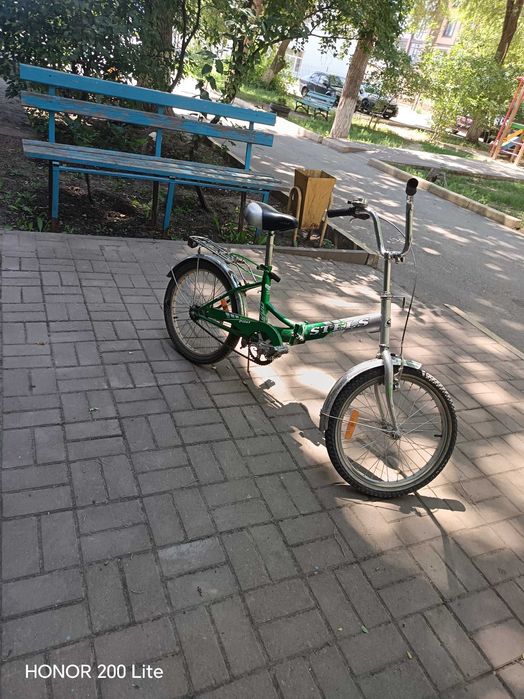 Велосипед STELS зеленого цвета