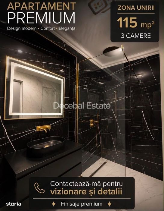 Apartament premium cu 3 camere | 115 mp | Zona Unirii