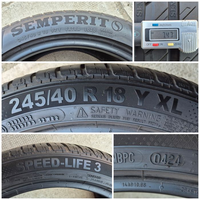 O bucată 245/40 R18 vară - una Michelin Fulda Semperit