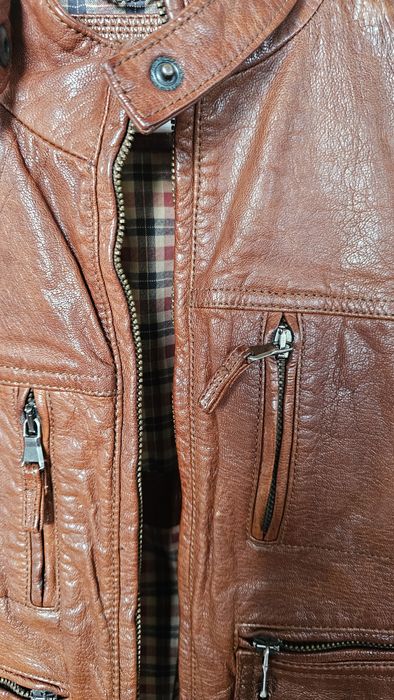 Уникално кожено яке Massimi Dutti. Като Ново.